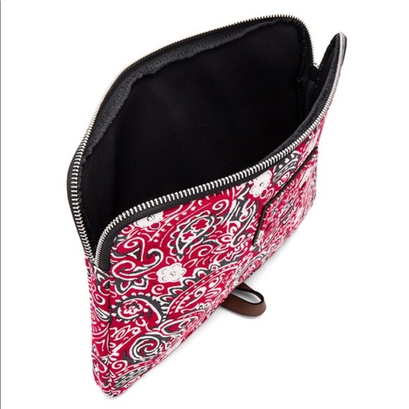 Marc Jacobs Paisley 13" Computer Case in Chili Pepper Multi Red NEW - Picture 3 of 4